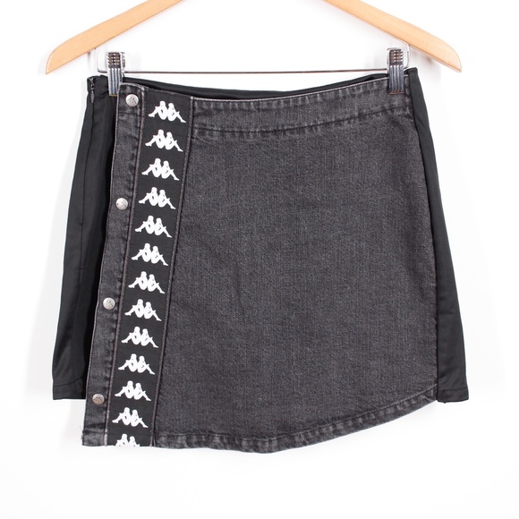 kappa denim skirt
